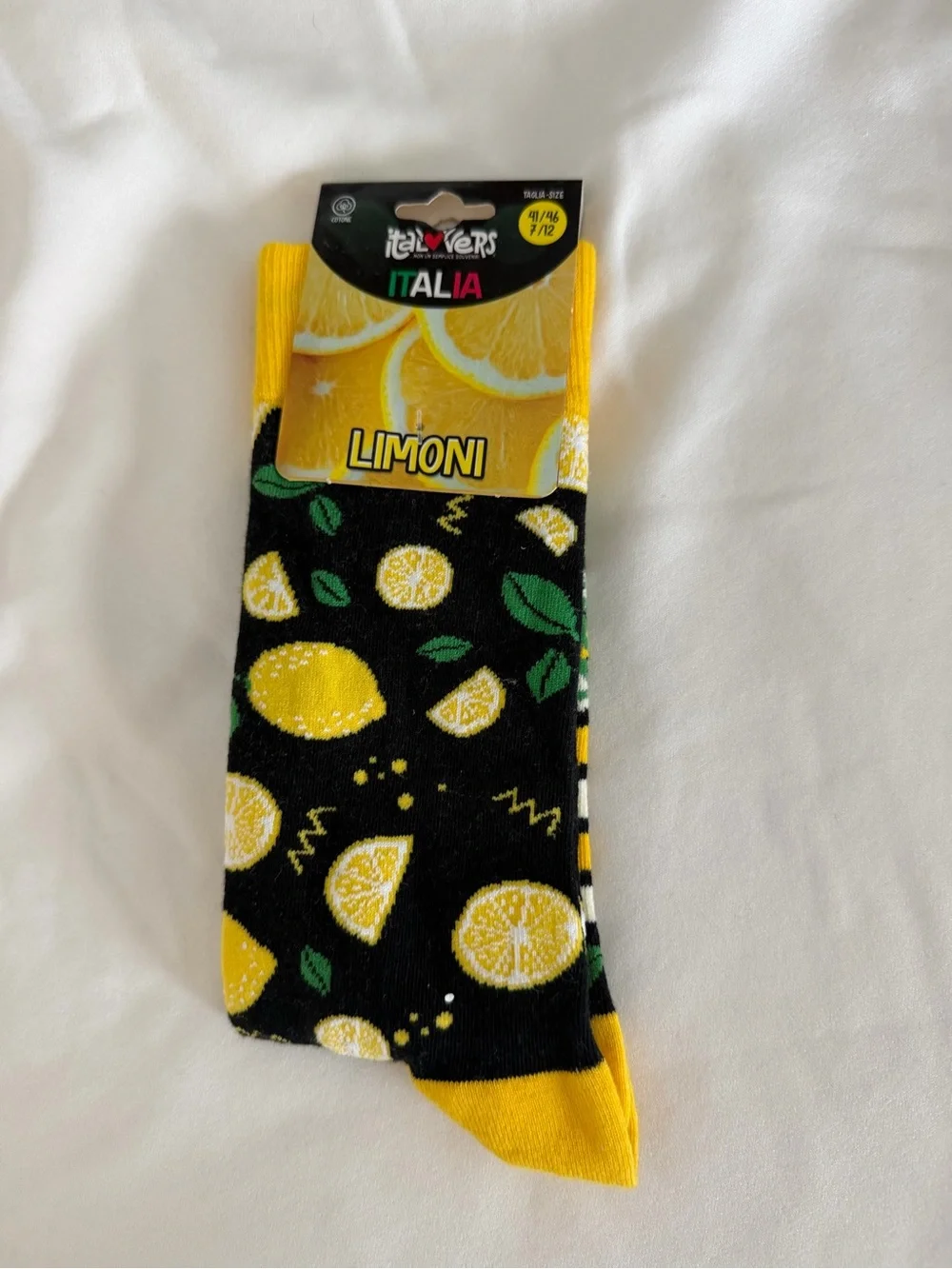 Limoni Black & Yellow Men's Crew Socks